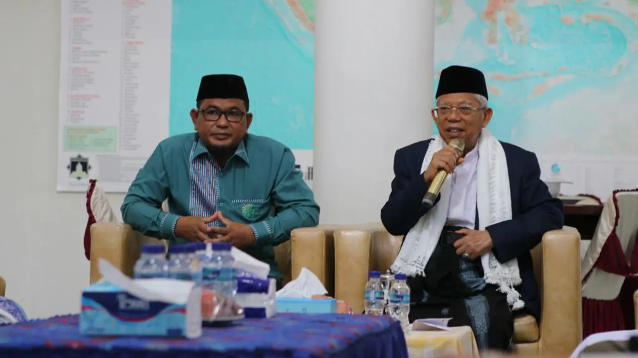 Cawapres nomor urut 01 Ma'ruf Amin di Balikpapan.