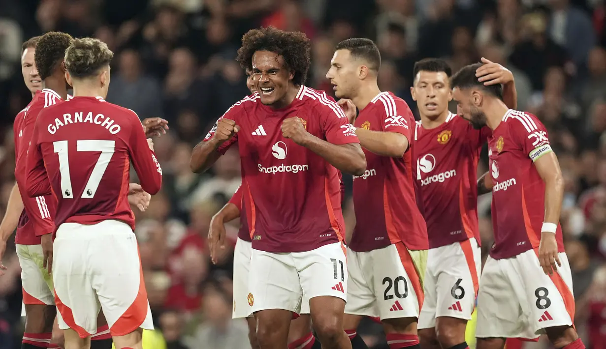 Kemenangan 1-0 ini jadi modal penting bagi MU untuk mengarungi Premier League musim 2024/2025. (Martin Rickett/PA via AP)