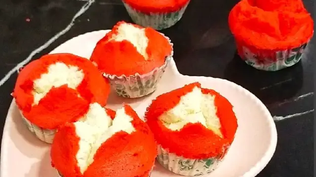 Resep Bolu Kukus Merah Putih oleh akun @hety_888