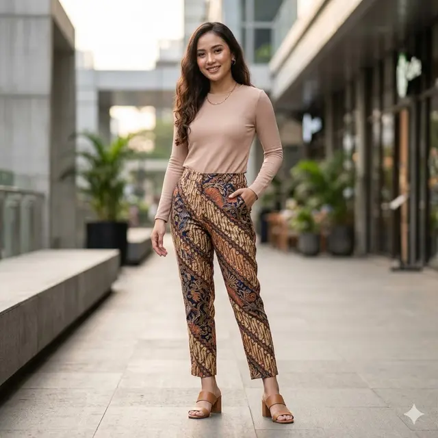 Model Celana Panjang Batik Wanita