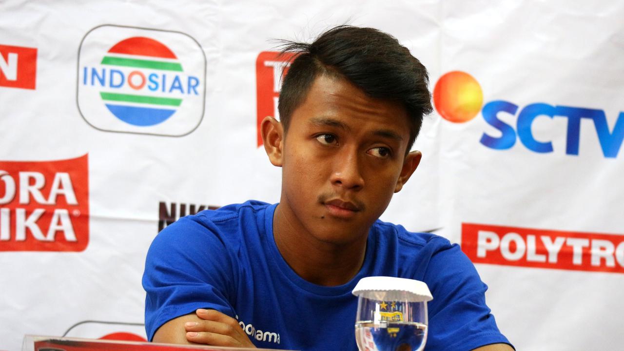 Gelandang sayap Persib Bandung, Febri Hariyadi (Liputan6.com / Kukuh Saokani)