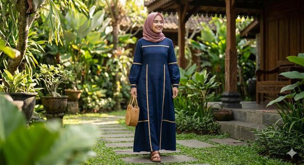7 Model Gamis Katun Jepang Kombinasi Terbaru, Desain Stylish dan Nyaman