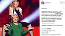 Setelah menghapus foto bugilnya, Madonna mengganti dengan sebuah foto editan yang terlihat posisi dirinya berada di atas kandidat calon Presiden Amerika Serikat, Hillary Clinton. (Instagram/Madonna)