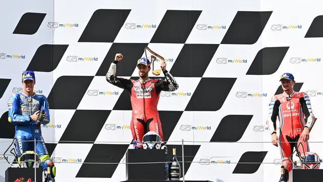 Andrea Dovizioso Rajai MotoGP Austria, Valentino Rossi Finis ke-5