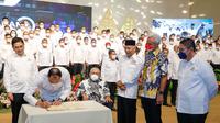 Ganjar menghadiri pengukuhan pengurus Kamar Dagang dan Industri Jawa Tengah (Kadin Jateng) periode 2022 hingga 2027. (Ist)