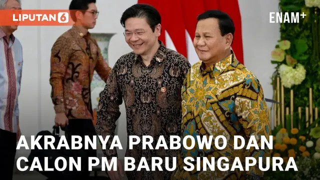 Momen Akrab Presiden Terpilih Prabowo Subianto dan Calon PM Singapura Lawrence Wong