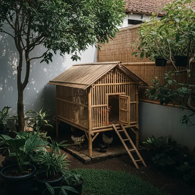 9 Desain Kandang Ayam Petelur dari Bambu Bekas, Sederhana tapi Fungsional