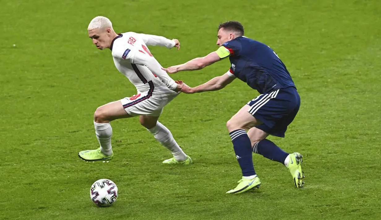 Tambahan satu poin ini tentu membuat posisi Timnas Inggris belum aman di Grup D Euro 2020. Harry Kane dan kawan-kawan kini berada di posisi kedua dengan empat poin. (Facundo Arrizabalaga/Pool via AP)