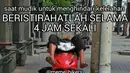 Jangan lupa istirahat (Source: Instagram/@meme_bikers)
