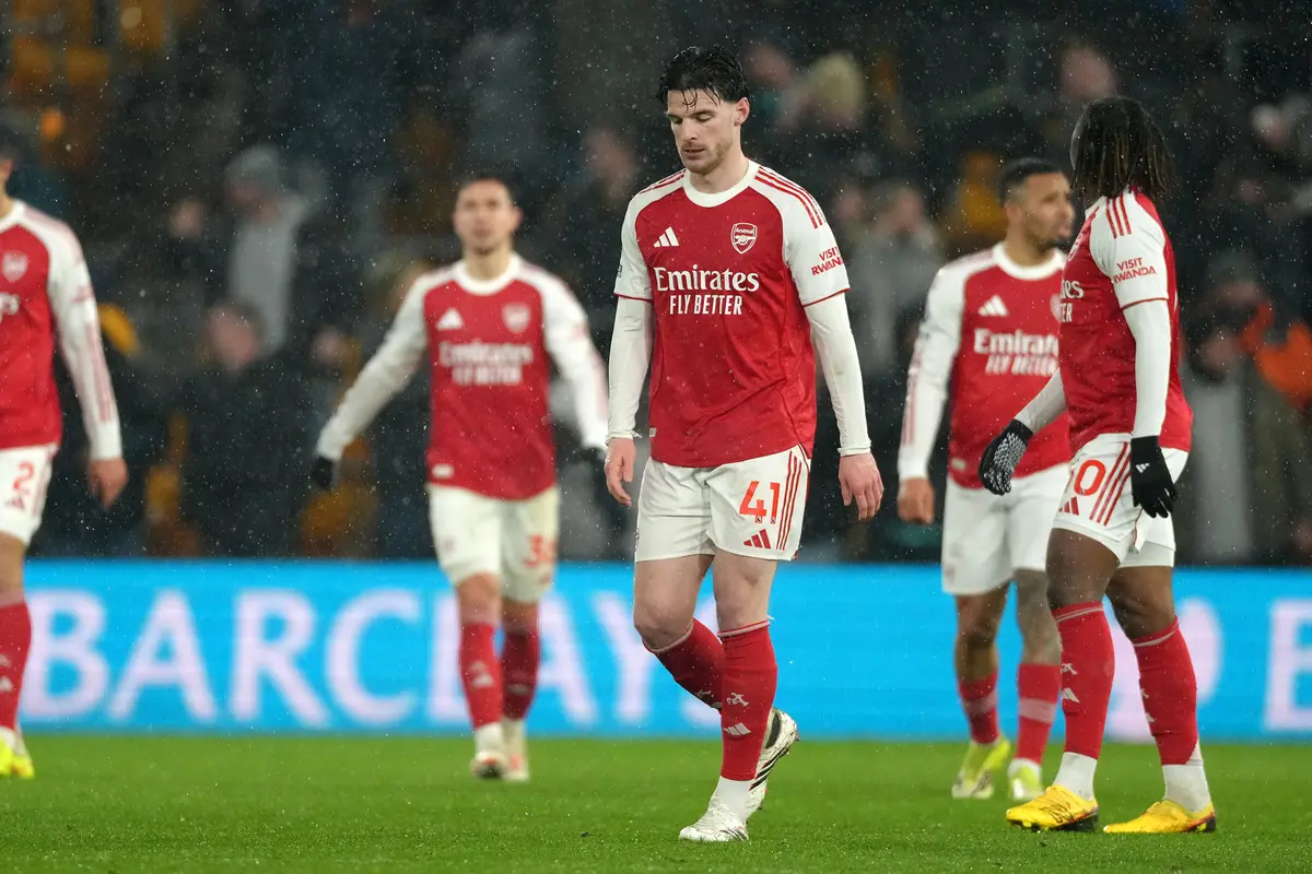Foto: Raut Kecewa Pemain Arsenal saat Ditahan Tim Juru Kunci Wolverhampton di Liga Inggris