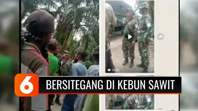 Sejumlah anggota Polisi Militer Lanal Tanjung Balai Asahan, Sumatra Utara, terlibat ketegangan dengan sejumlah penjaga kebun sawit di Desa Perbangunan, Sei Kepayang, Asahan. Enam orang diamankan polisi karena dituding menjadi provokator.