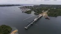 Proyek Jembatan Wear - Arafura Maluku (Foto: Kementerian PUPR)