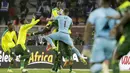 Para pemain Senegal melakukan selebrasi usai memenangkan pertandingan final Piala Afrika 2022 atas Mesir di Paul Biya Stadium, Kamerun, Senin (7/2/2022) dini hari WIB. Sadio Mane membawa Senegal mengalahkan Mesir lewat adu penalti dengan skor 4-2. (AP Photo/Sunday Alamba)