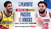 Link Nonton Streaming Pacers vs Knicks (Game 2 Conference Finals) di Vidio