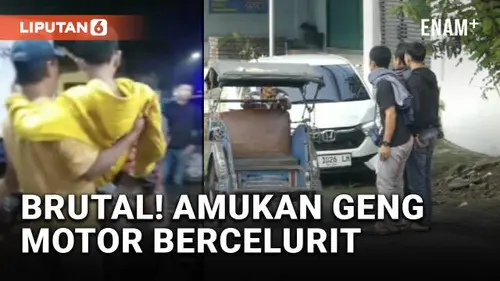 VIDEO: Brutal! Amukan Geng Motor Makan Korban di Banyumas