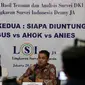 Lingkaran Survei Indonesia (LSI) memberikan keterangan pers terkait survei Pilkada DKI Jakarta  di Jakarta, Selasa (20/12). (Liputan6.com/Johan Tallo)