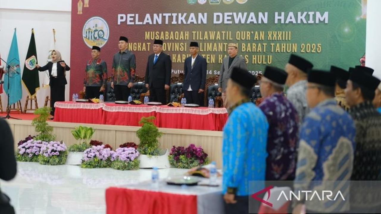 109 Dewan Hakim MTQ Kalbar Dilantik, Sekda Ingatkan Pentingnya Integritas dan Netralitas Penilaian Tahun 2025