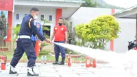 Simulasi kebakaran di Lapas Kelas IIA Gorontalo Foto: hms (Arfandi Ibrahim/Liputan6.com)