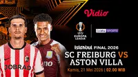 SC Freiburg vs Aston Villa di Final Europa League 2025/26, Live di Vidio