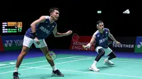 Penampilan Fajar Alfian/Muhammad Rian Ardianto pada 16 besar All England 2023 di Birmingham Arena, Kamis (16/3/2023) waktu setempat. (PBSI)