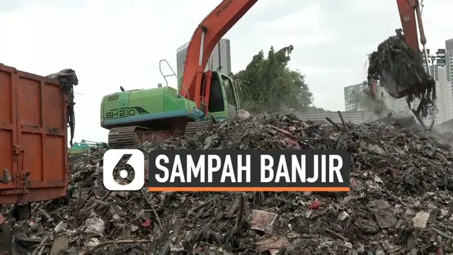 VIDEO: Setiap Hari 30 Truk Angkut Sampah Banjir