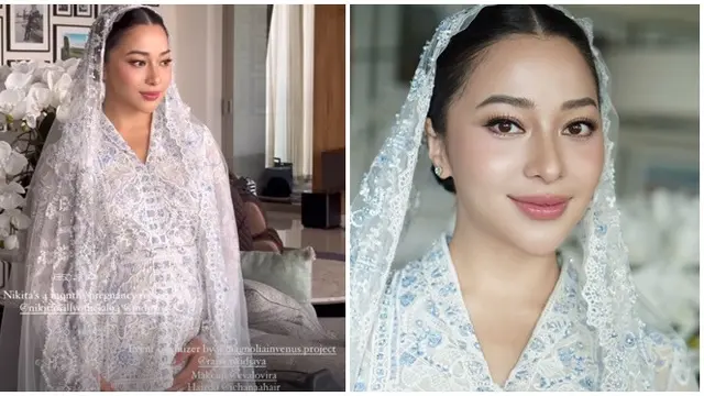 6 Potret Pengajian 4 Bulanan Kehamilan Nikita Willy