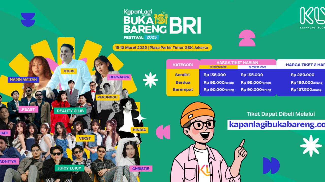 Ada Tulus dan Bernadya di KapanLagi Buka Bareng BRI Festival 2025, Beli Tiketnya Sekarang!