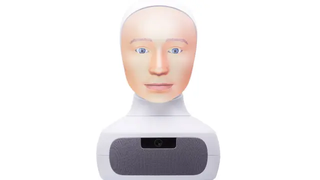 Ilustrasi robot buatan Furhat. Robot ini diprogram bisa mengubah ekspresi mereka.