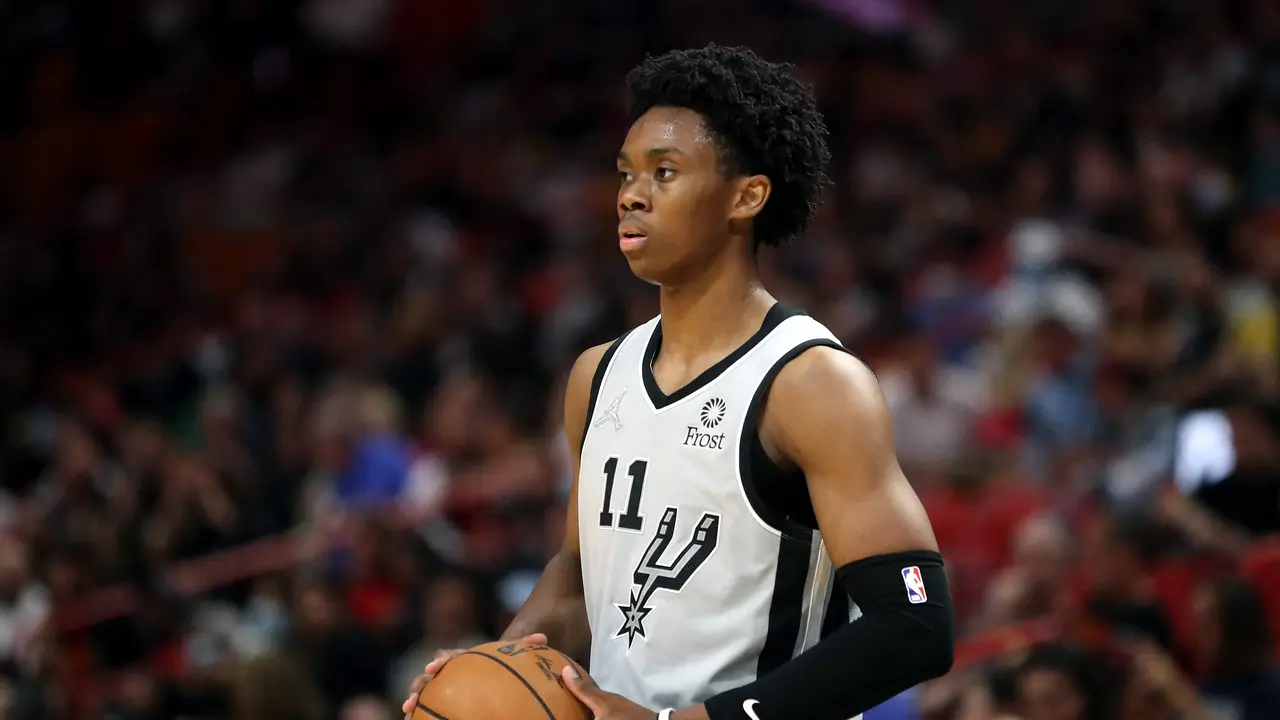 Pemain NBA dari San Antonio Spurs Joshua Primo