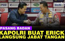 VIDEO: Momen Erick Thohir Langsung Jabat Tangan Dengar Kapolri Mau Babat Habis Mafia