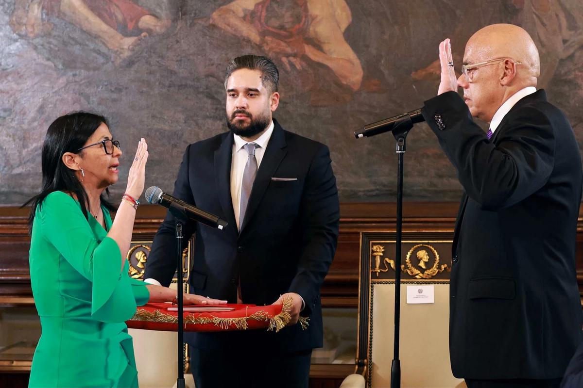 FOTO: Delcy Rodríguez Menjabat Presiden Sementara Venezuela