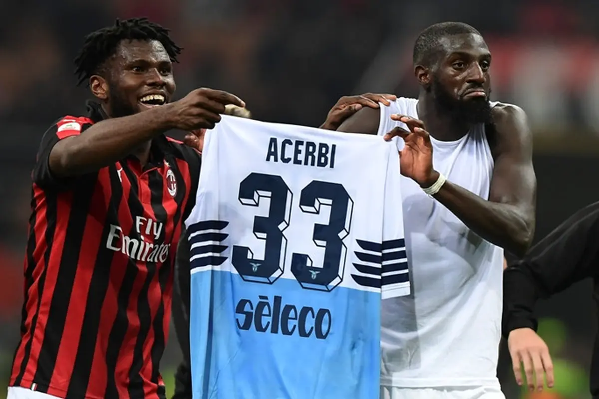 Gelandang AC Milan, Franck Kessie dan Tiemoue Bakayoko.