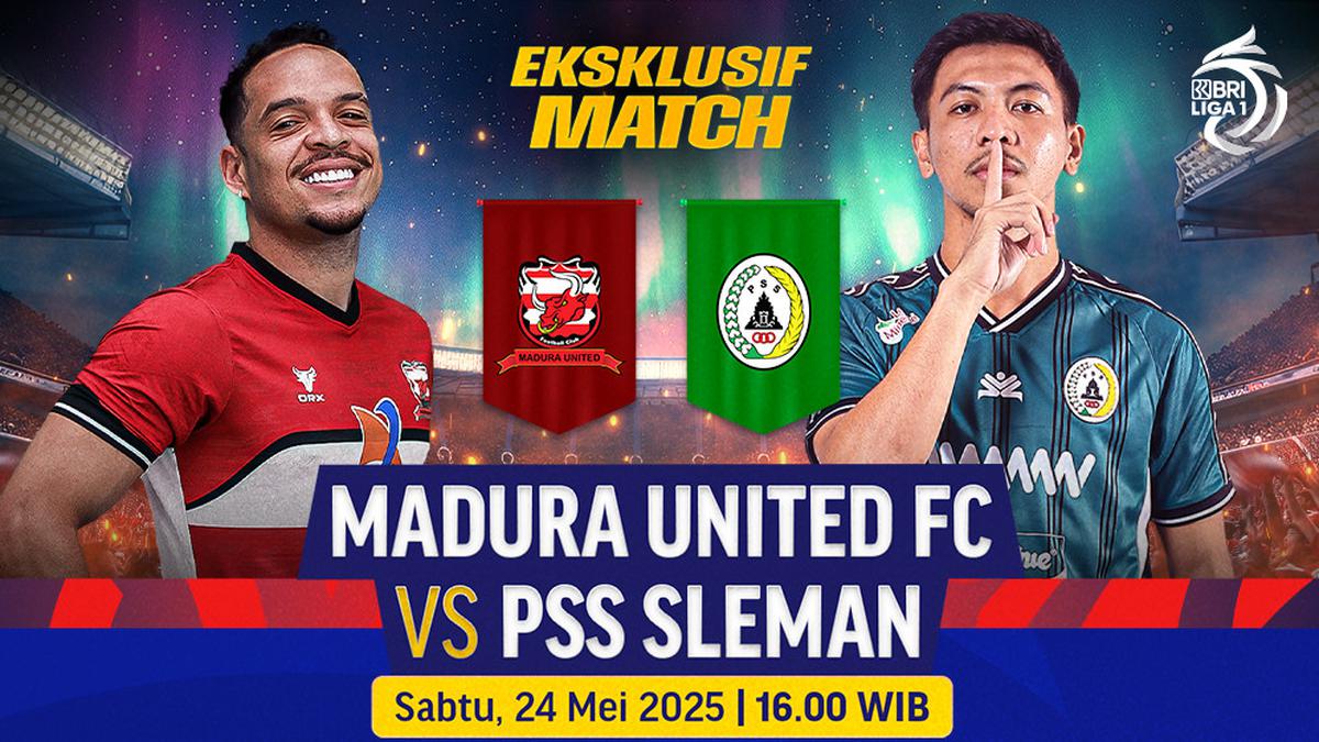Saksikan Eksklusif Match BRI Liga 1: Madura United vs PSS Sleman Live Stream di Vidio Akhir Pekan