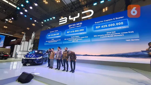 Peluncuran BYD M6 di GIIAS 2024 di ICE BSD, Tangerang, Banten. Liputan6.com/Arief Aszhari