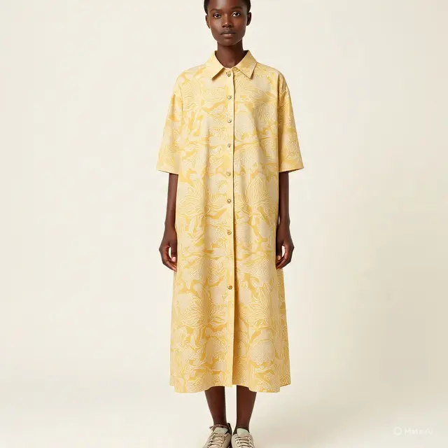 Shirt Dress Batik. (Liputan6.com/MetaAI)