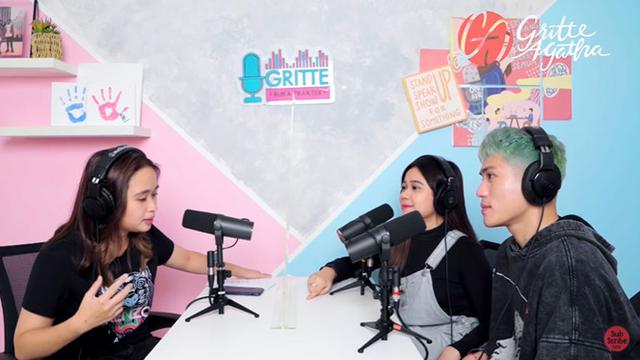 Brisia Jodie bersama Julian Jacob saat diwancara Gritte Agatha