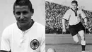 Helmut Rahn asal Jerman Barat. Ia mencetak 10 gol selama mengikuti Piala Dunia tahun 1954 dan 1958 (Istimewa)