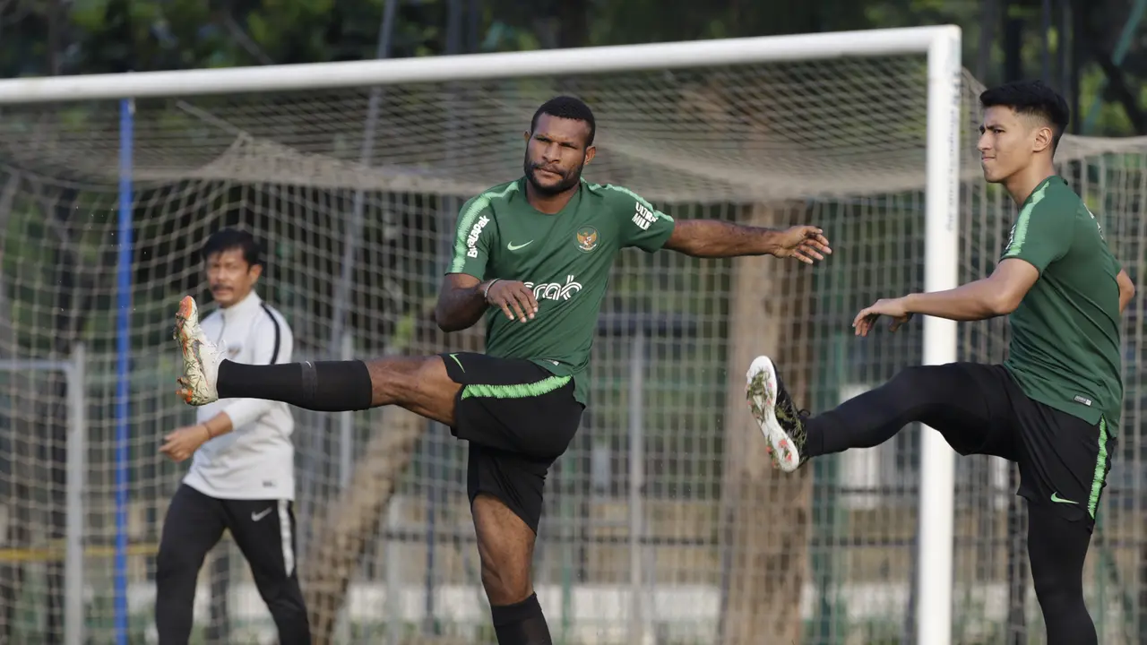 Pemain Timnas Indonesia U-22, Marinus Wanewar. (Bola.com/Vitalis Yogi Trisna)