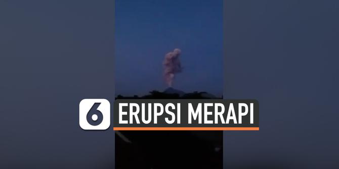 VIDEO: Merapi Erupsi Pagi Ini, Tinggi Kolom Erupsi Capai 2 Ribu Meter