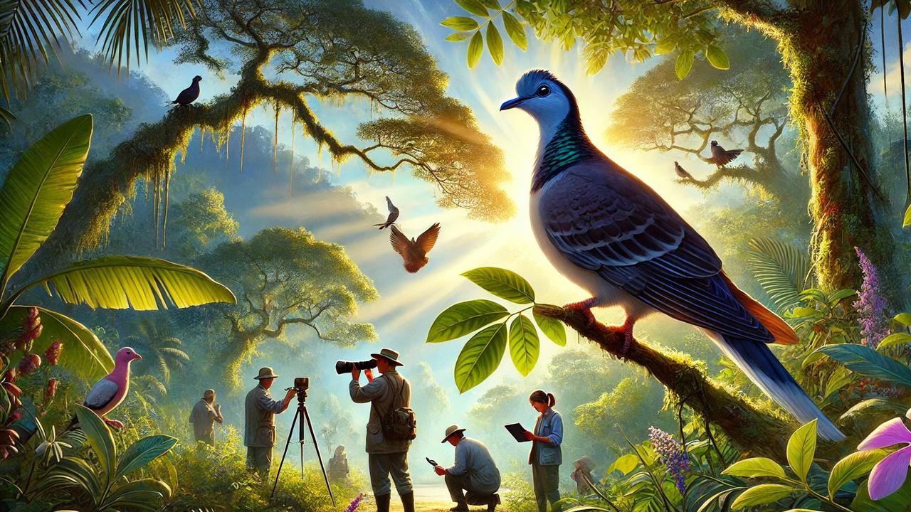 Peneliti Temukan Burung Dara Tengkuk Hitam yang Hilang 140 Tahun Lalu