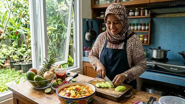 Resep Asinan Buah Tanpa Cuka/AI Generated