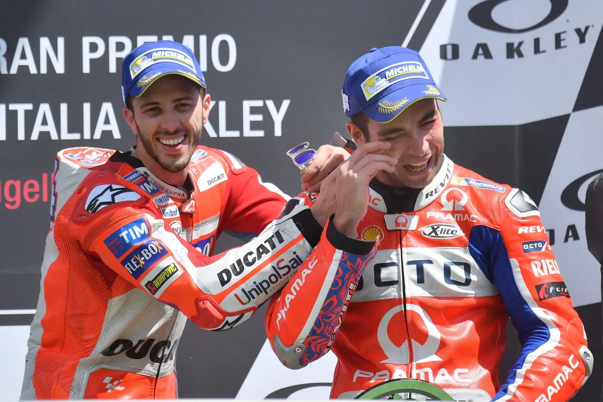 Andrea Dovizioso bersama Danilo Petrucci
