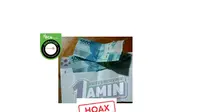 Cek Fakta foto amplop berisi uang dengan logo AMIN