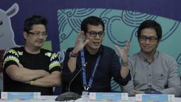 Creative Director, Wishnutama, saat jumpa pers di Kantor Inasgoc, Senayan, Jakarta, Minggu (27/5/2018). Pembukaan Asian Games 2018 nanti akan menjadi Ajang kolaborasi Putra-Putri terbaik Bangsa Indonesia. (Bola.com/M Iqbal Ichsan)