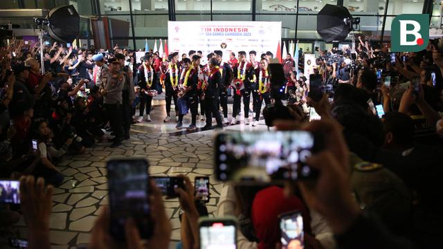 Skuad Timnas Indonesia U-22 Tiba di Bandara Soekarno Hatta