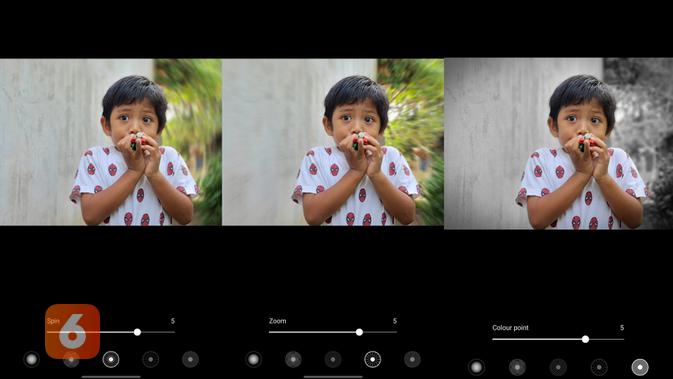 Hasil foto Galaxy Note 20 Ultra, berbagai opsi Live Focus yang ada di Galaxy Note 20 series (Liputan6.com/ Agustin Setyo W)
