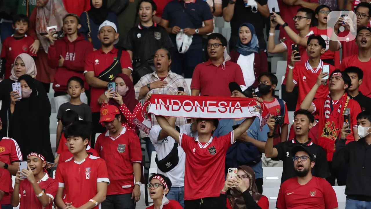 Ribuan Suporter Saksikan Keunggulan Indonesia atas Kamboja