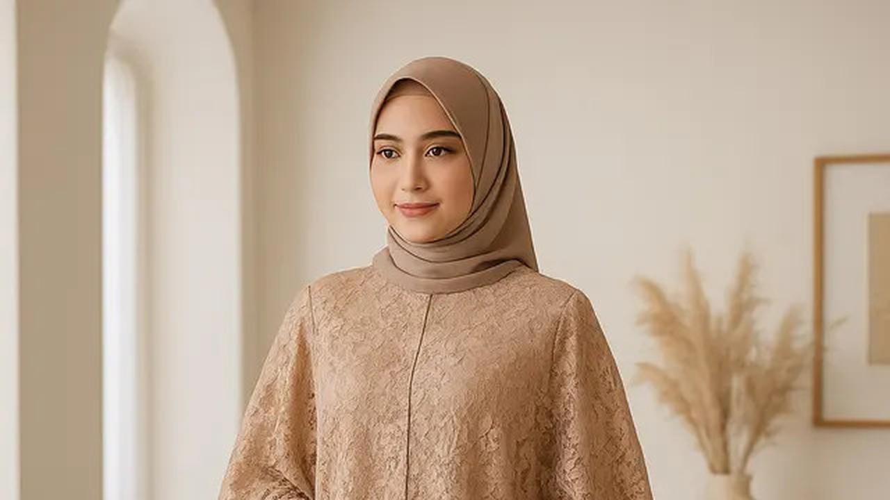 8 Model Gamis Brokat Kombinasi Batik Terbaru Tren 2025, Anggun dan Penuh Karakter