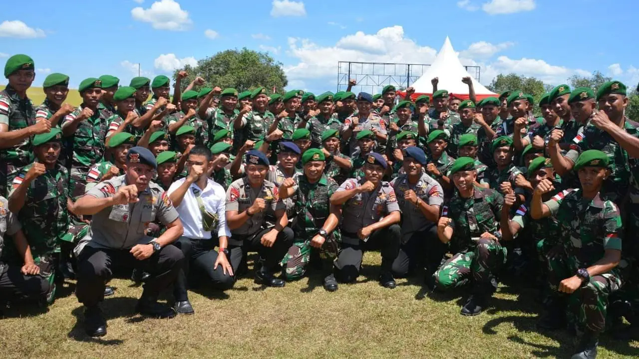 Tim Yonif 725 Woroagi, sebelum diberangkatkan bertugas di Papua, November 2018.(Liputan6/Ahmad Akbar Fua)