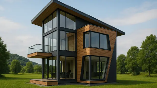 Rumah Kayu 3 Tingkat Asri di Pedesaan (created by AI)